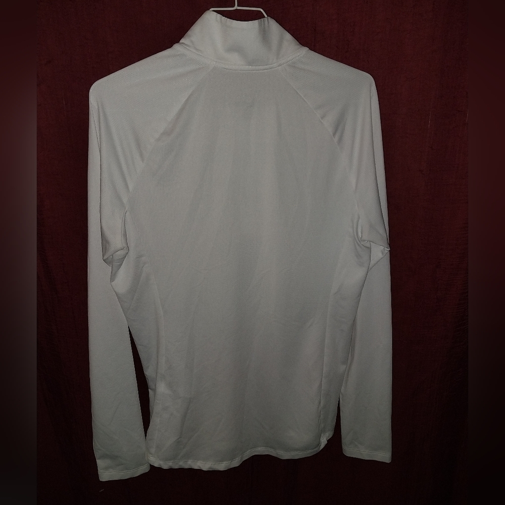Reebok Gray and Adidas White Quarter-Zip Pullover sz S - Picture 8 of 14